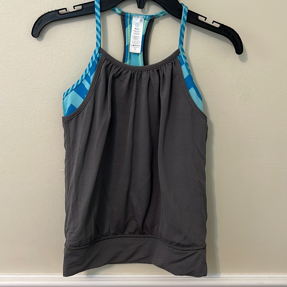 Ivivva Athletica Girl Blue/Gray Tank Top • Size 8